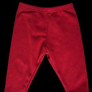 Carters Toddler Girls 24M Sparkly Red Fleece Pants GREAT CONDITION